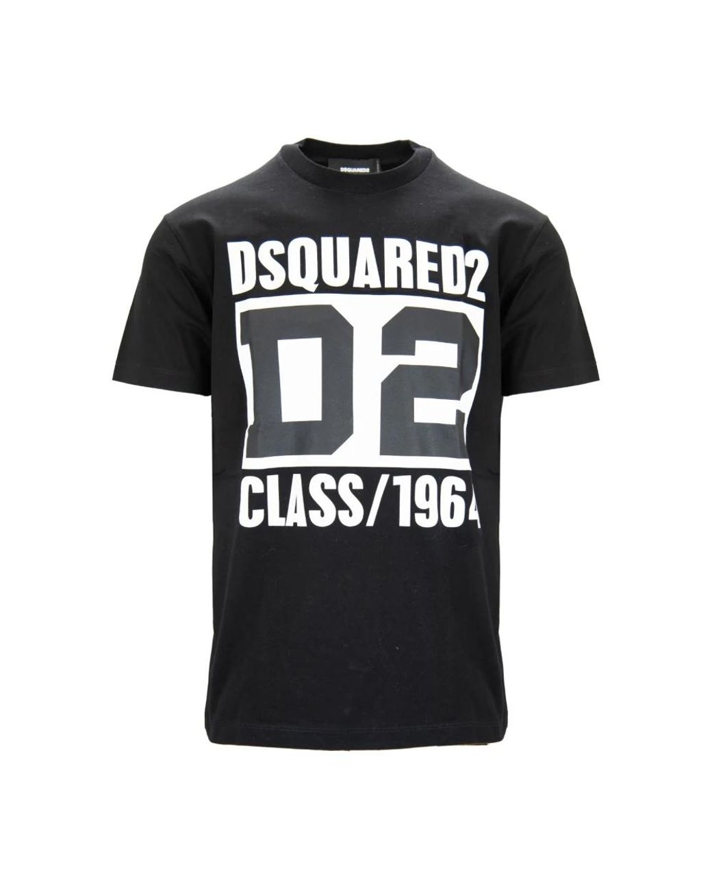 DSquared² Tops ,Zwart ,Katoen Grafische Print Katoenen T-Shirt in het Black voor heren