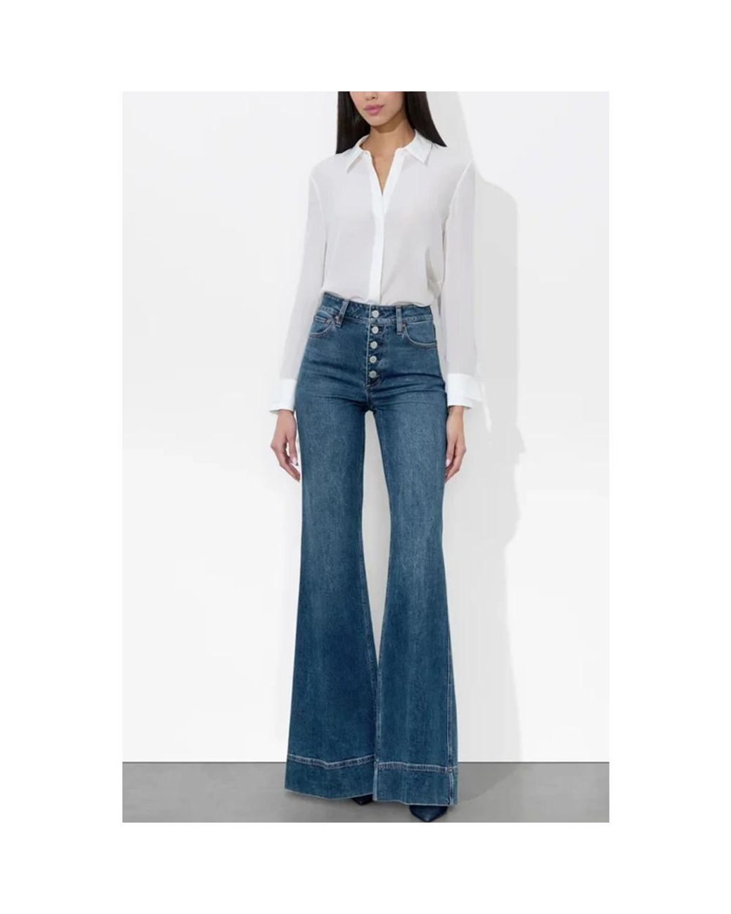 Alice + Olivia Blue Flare Jeans