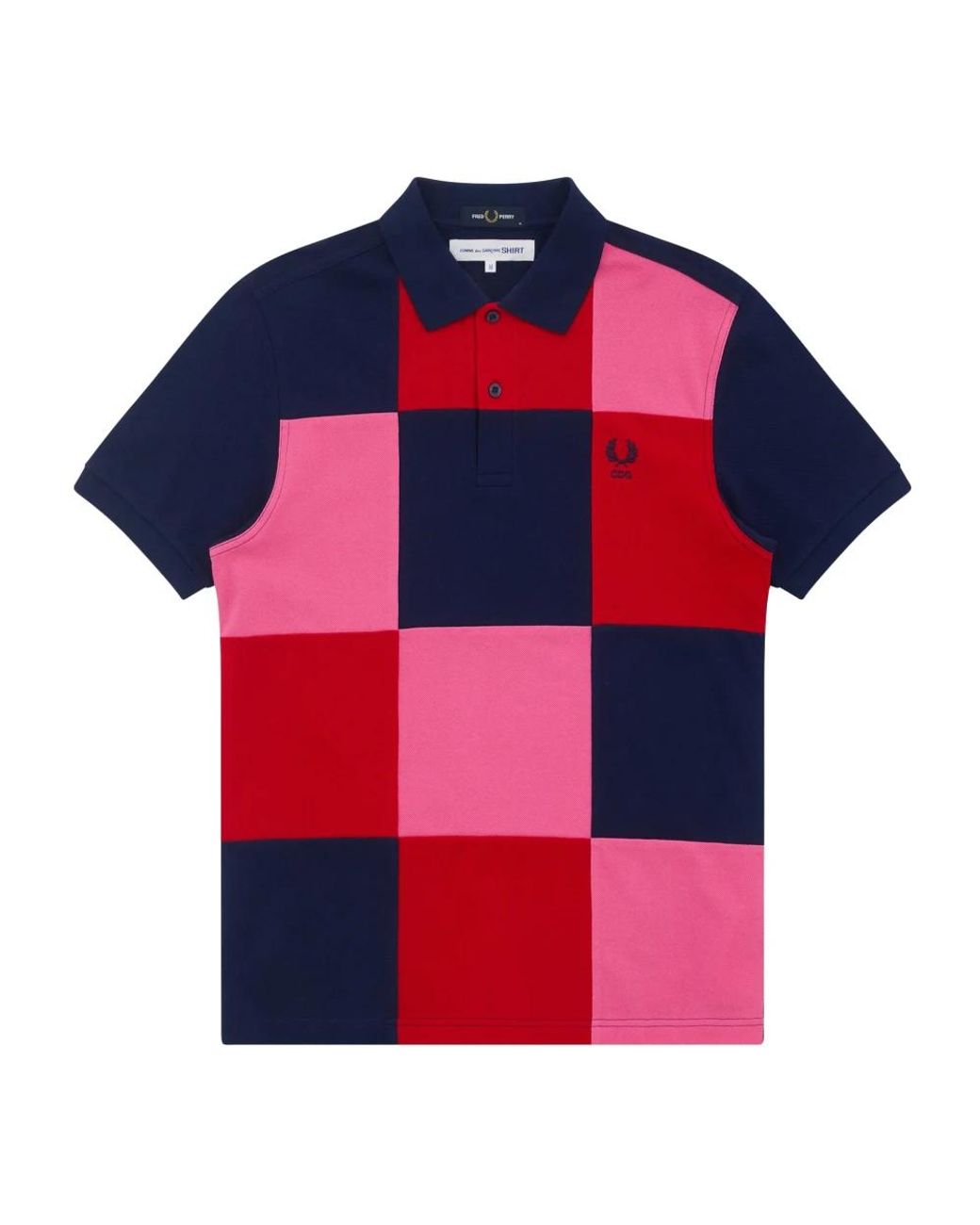 Comme des Garçons Checker Polo in het Red voor heren