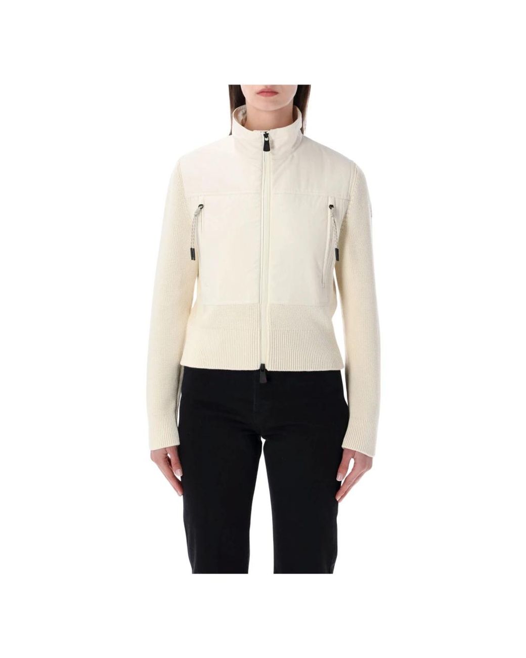 Moncler White Zip-Throughs