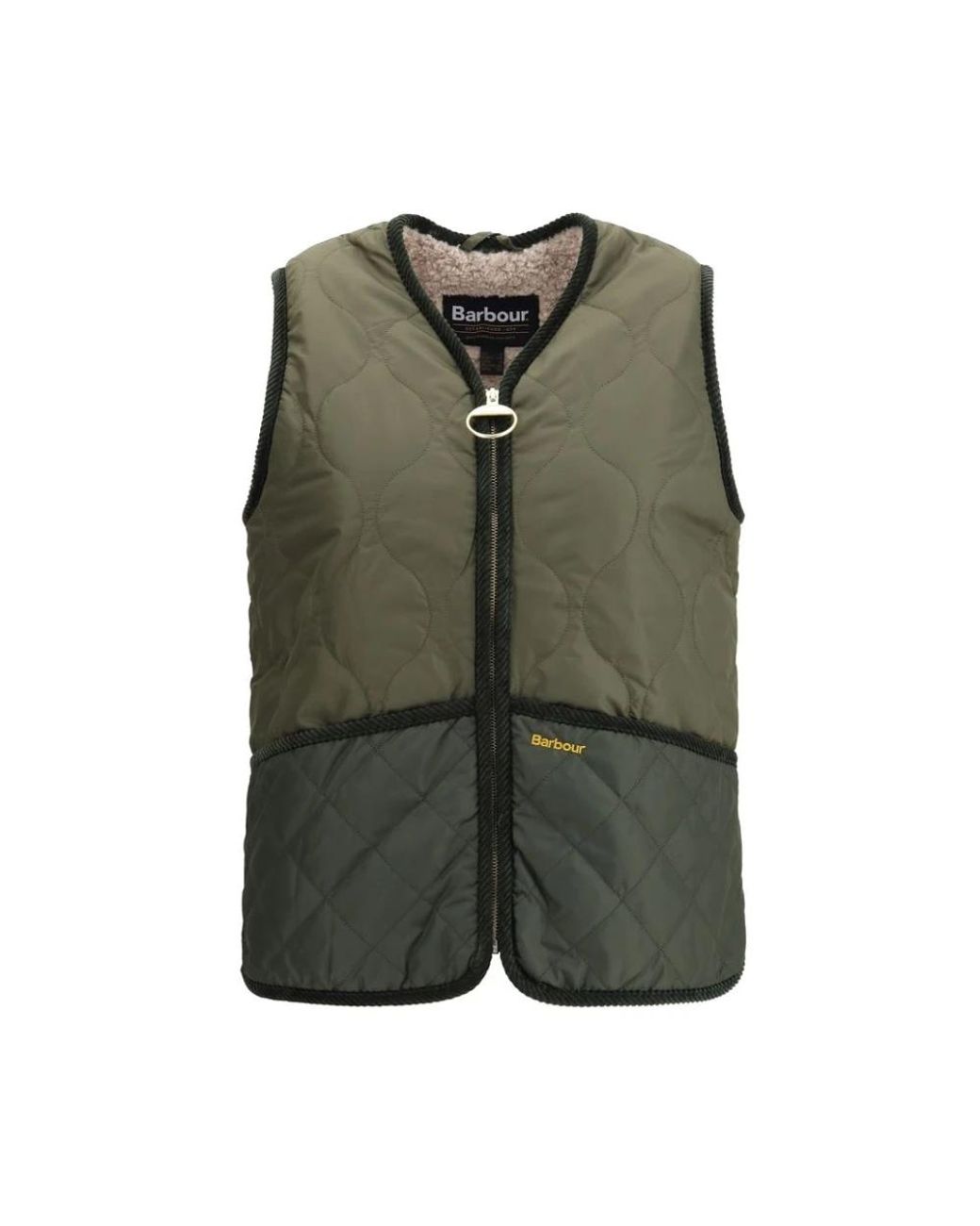 Barbour Jassen ,Groen ,Polyester Gewatteerde Teddy Fleece Vest in het Green