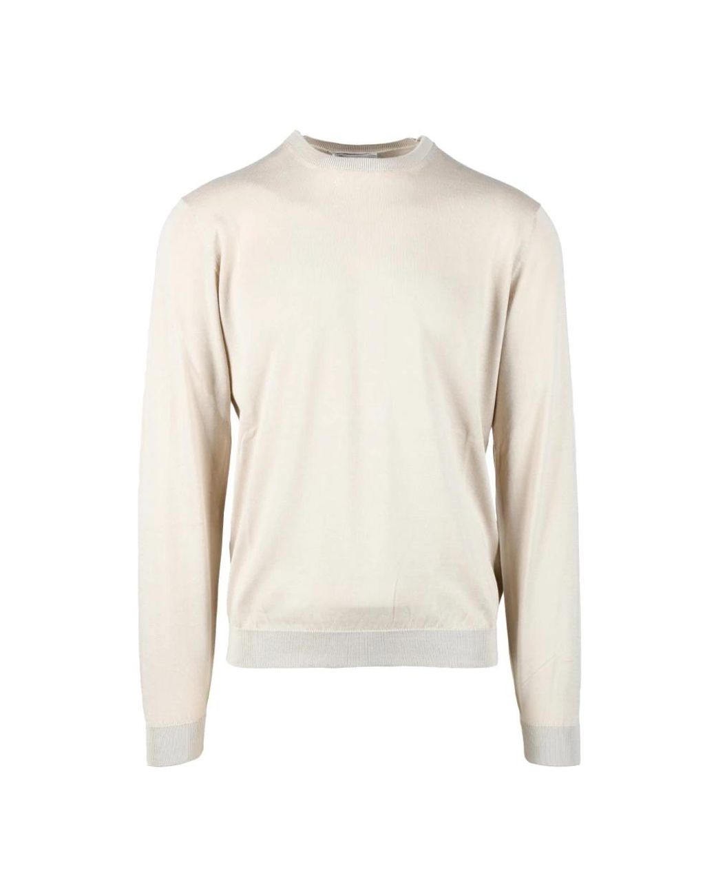 FILIPPO DE LAURENTIIS Natural Round-Neck Knitwear for men
