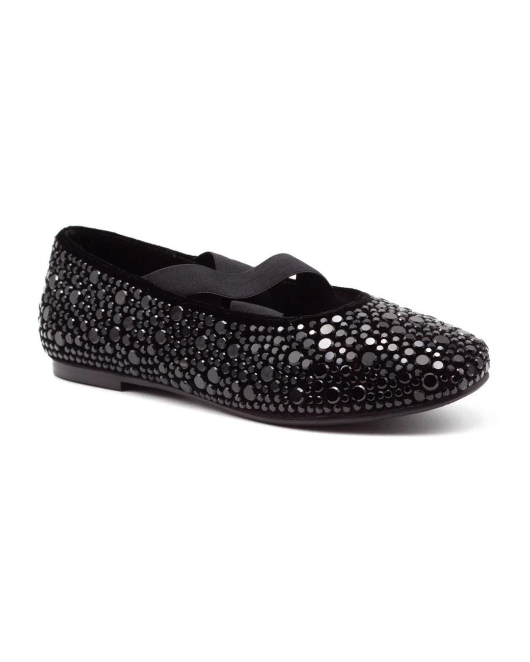Twentyfourhaitch Black Ballerina Shoes