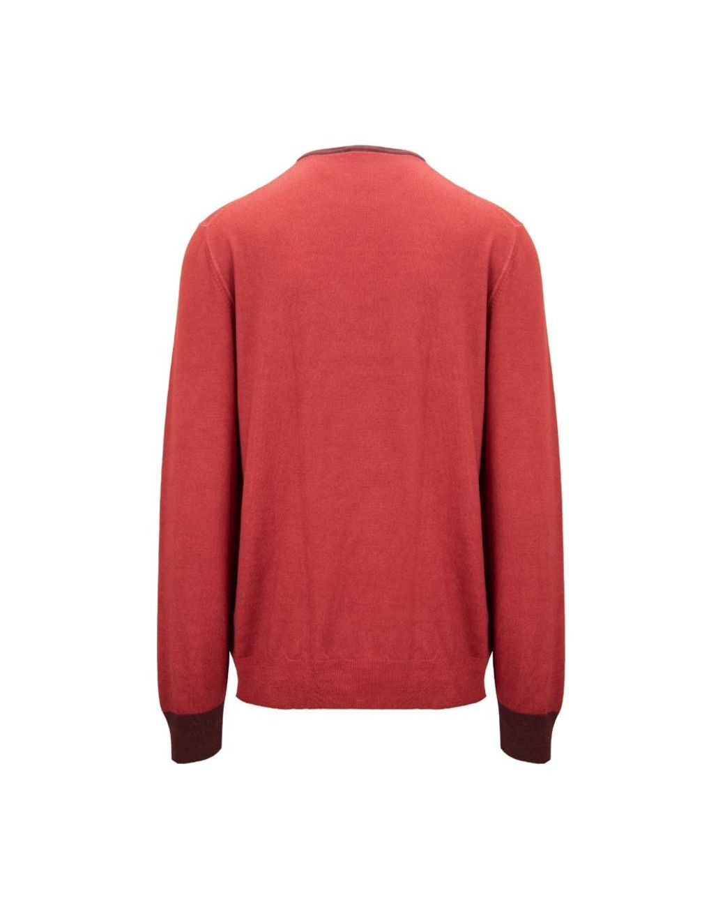 Fay Red Round-Neck Knitwear for men