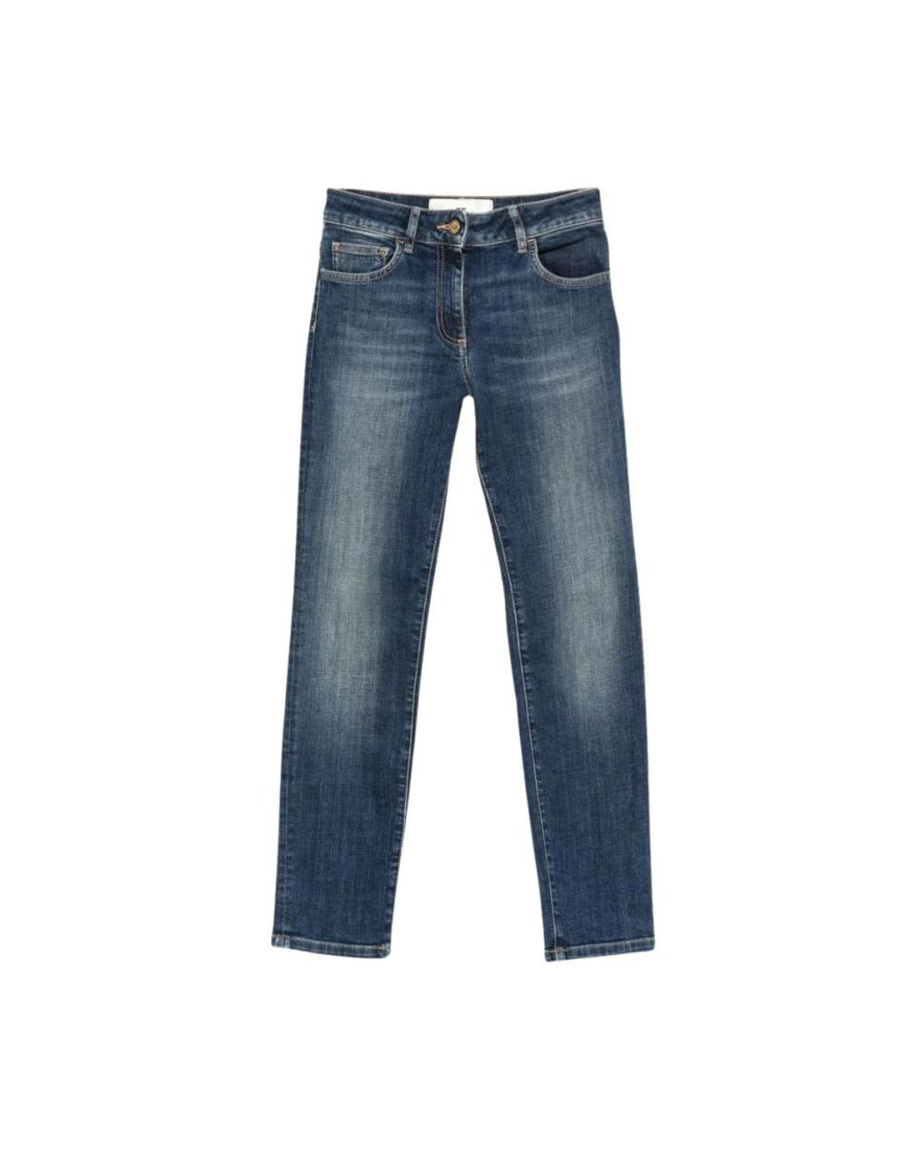 Elisabetta Franchi Blue Straight Fit Jeans