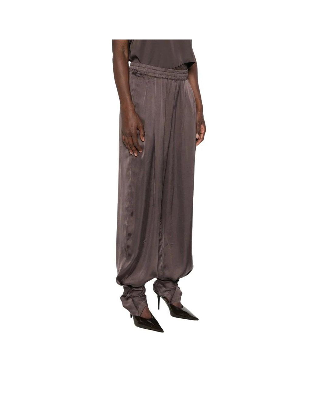 ANDAMANE Brown Tapered Trousers