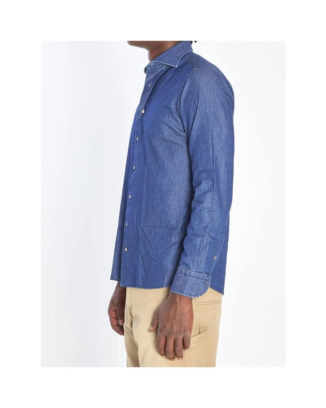 Borriello Blue Casual Shirts for men