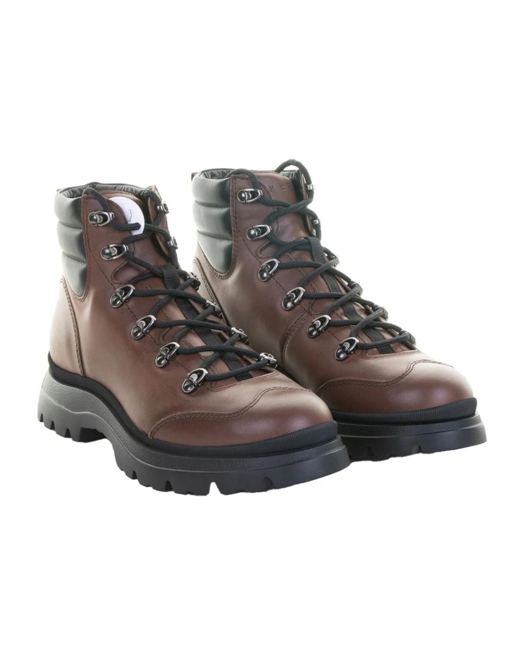 Hogan Brown Lace-Up Boots for men
