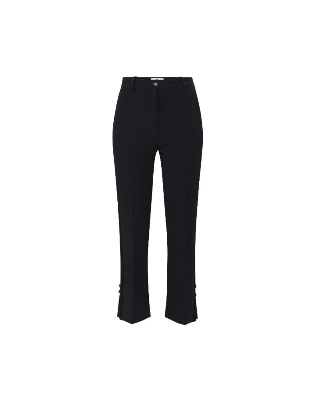 Elisabetta Franchi Black Cropped Trousers