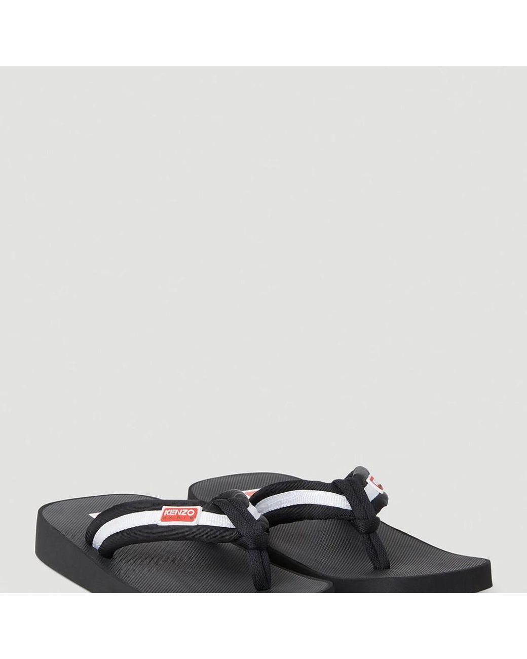 KENZO Black Legacy Patch Flip Flops