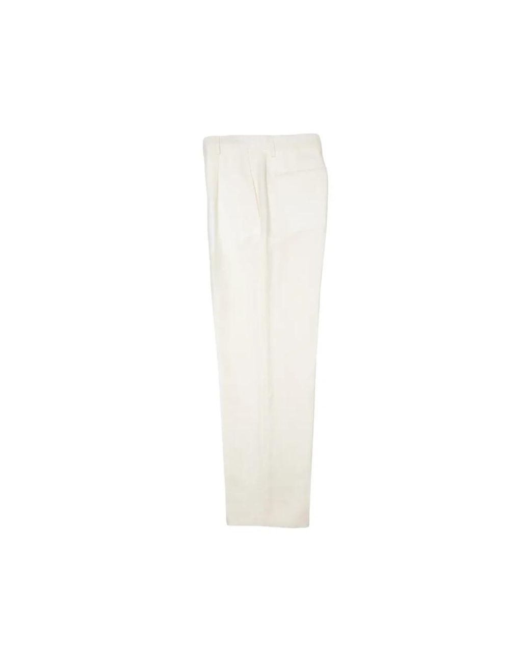 BRIGLIA White Wide Trousers for men