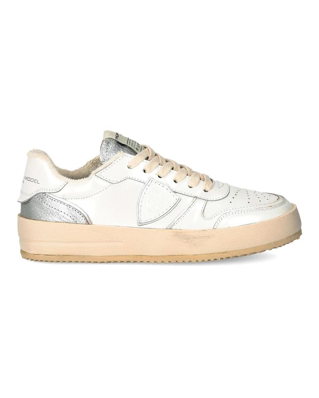 Philippe Model Schoenen ,Wit ,Katoen Sneakers Nice Tennis in het White
