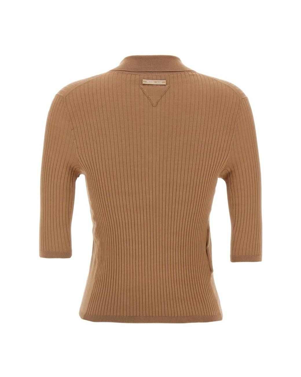 Prada Brown Polo Shirts