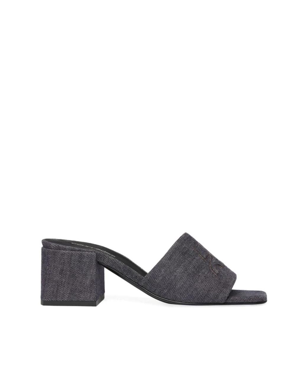 Courreges Blue Heeled Mules