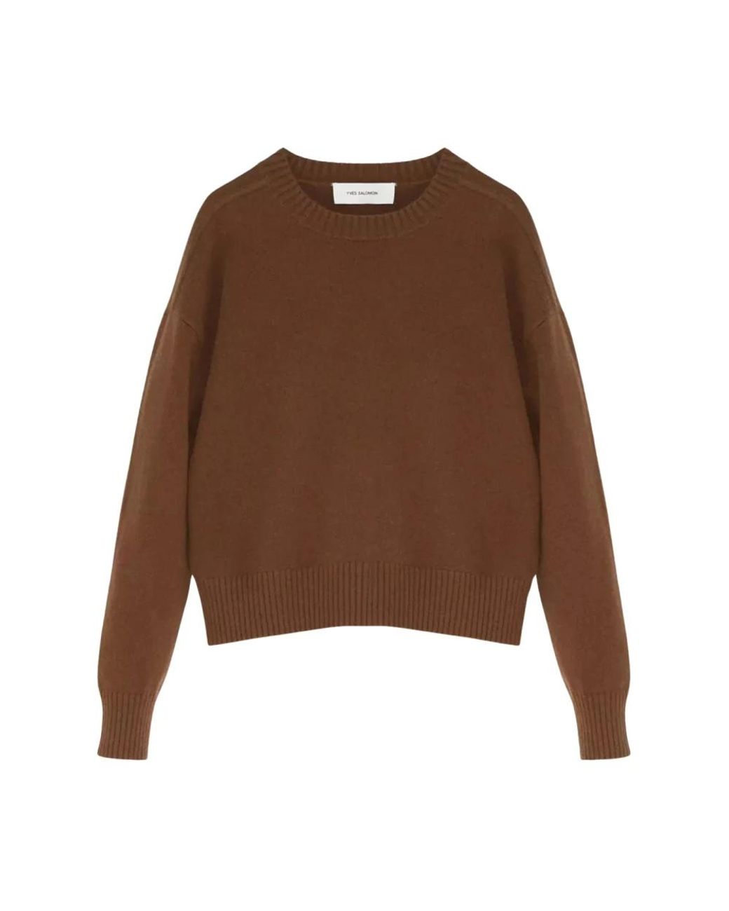 Yves Salomon Brown Round-Neck Knitwear