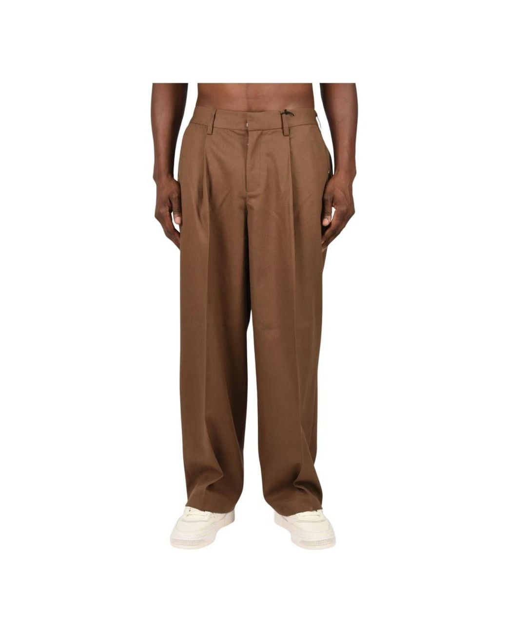New Amsterdam Surf Association Brown Wide Trousers for men