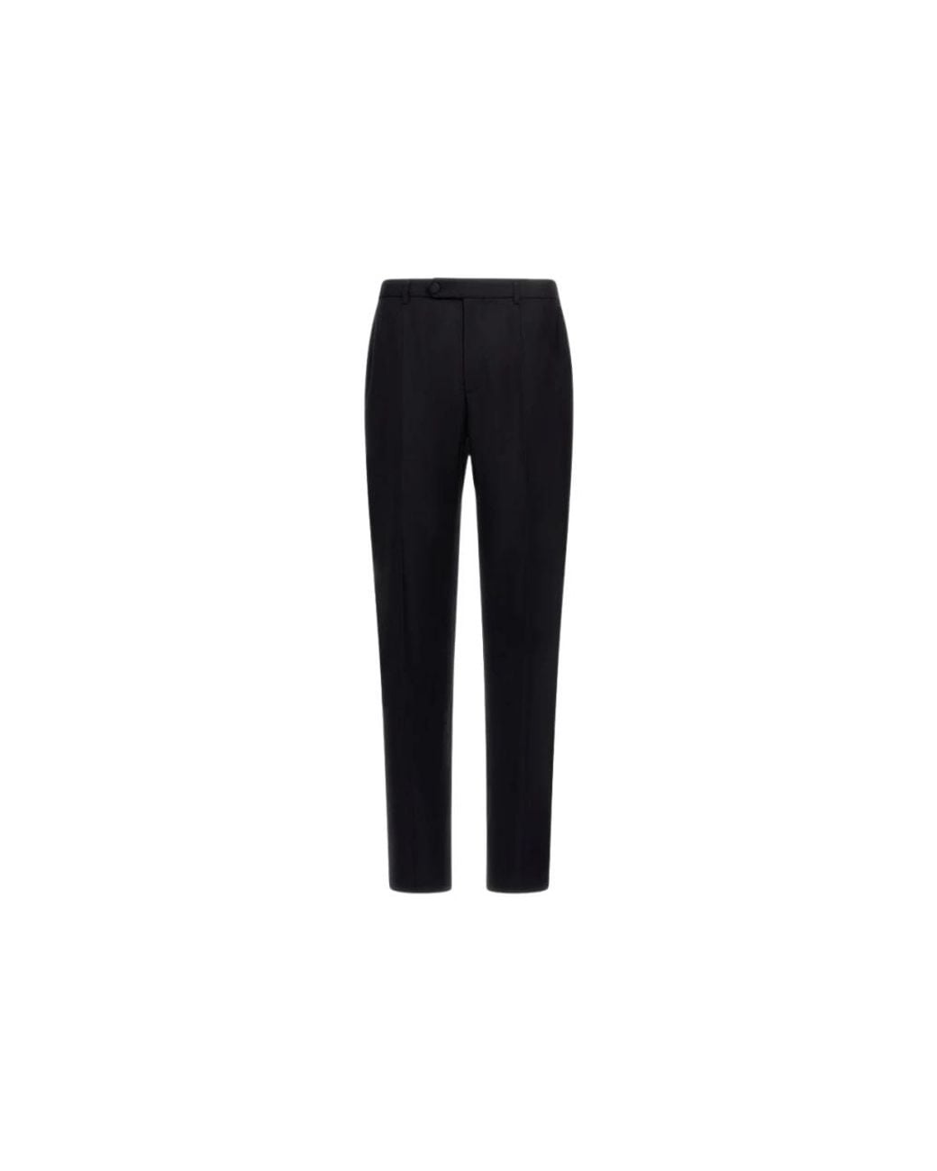 Roberto Cavalli Black Straight Trousers for men
