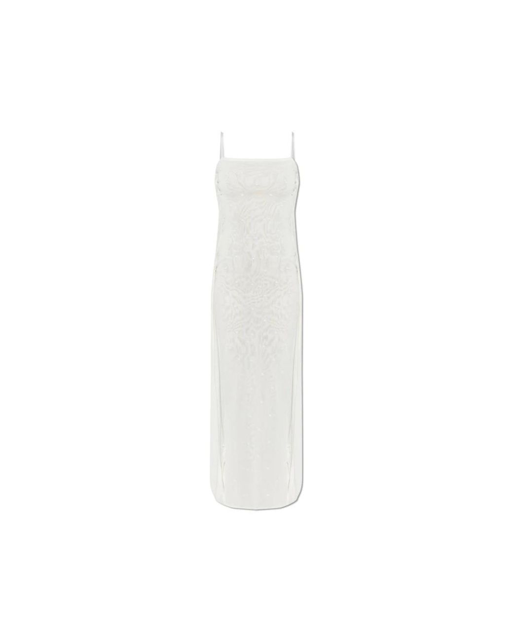 Jacquemus Plumetis Jurk in het White