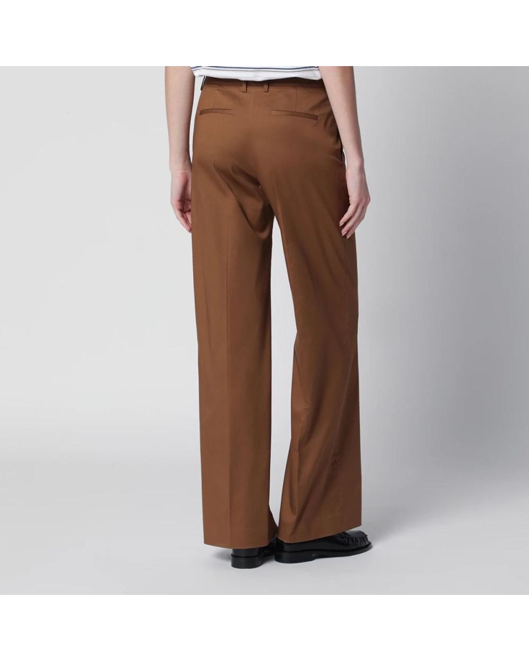 PT Torino Brown Wide Trousers