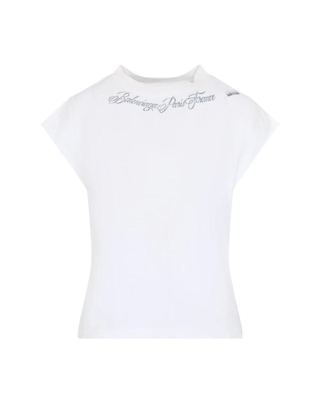 Balenciaga White T-Shirts