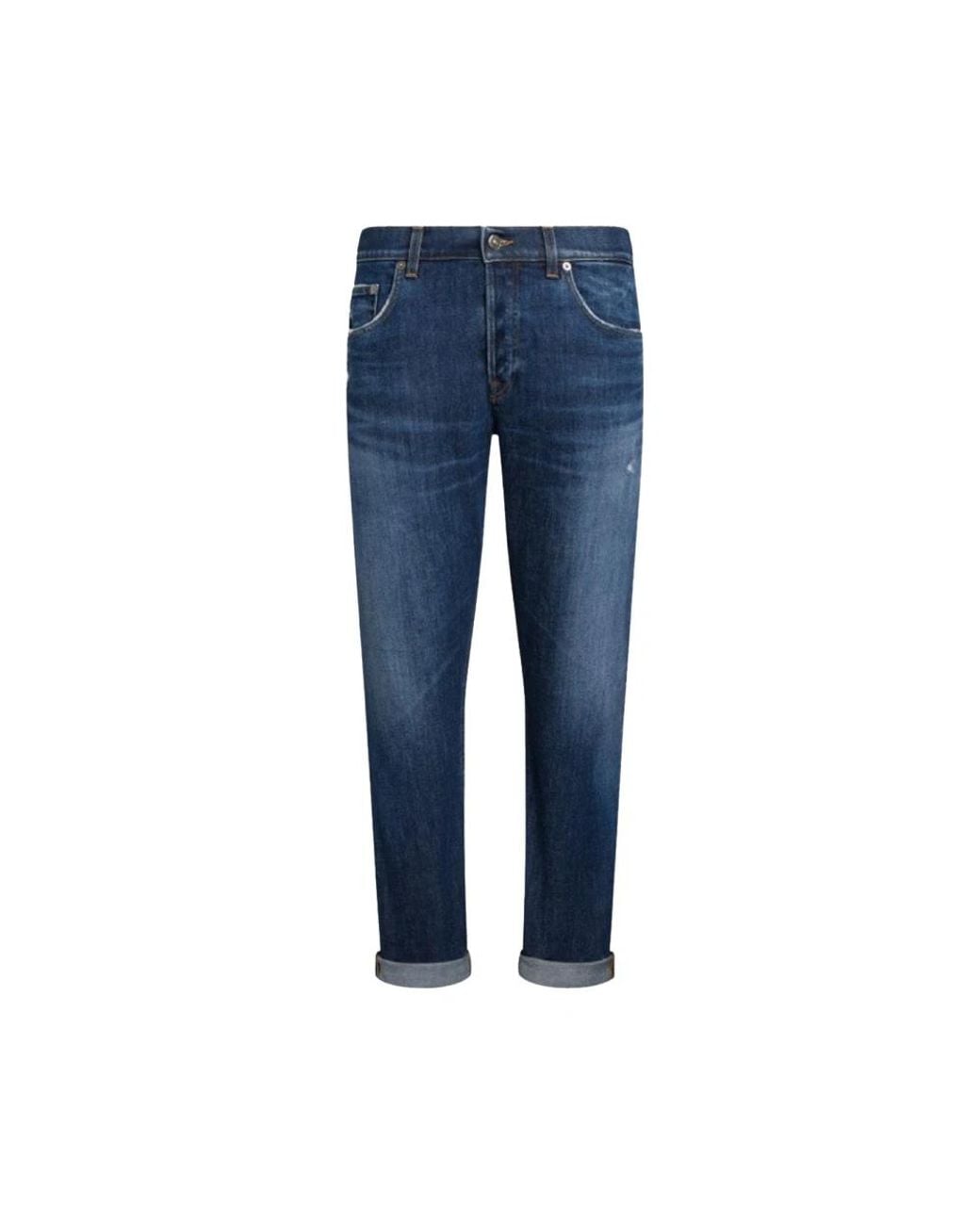 Dondup Blue Cropped Jeans for men