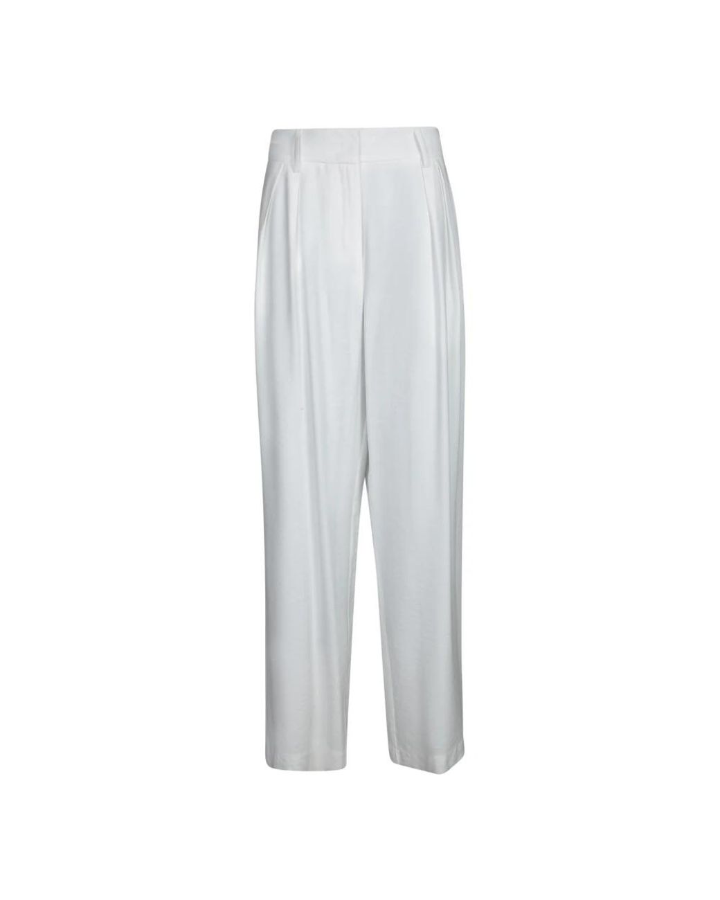 Blanca Vita White Wide Trousers