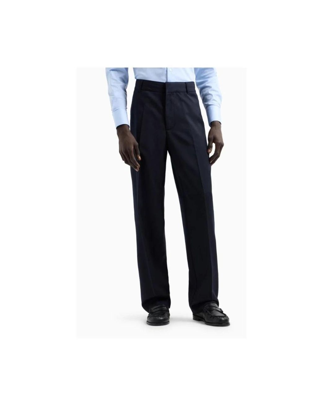 Emporio Armani Blue Suit Trousers for men