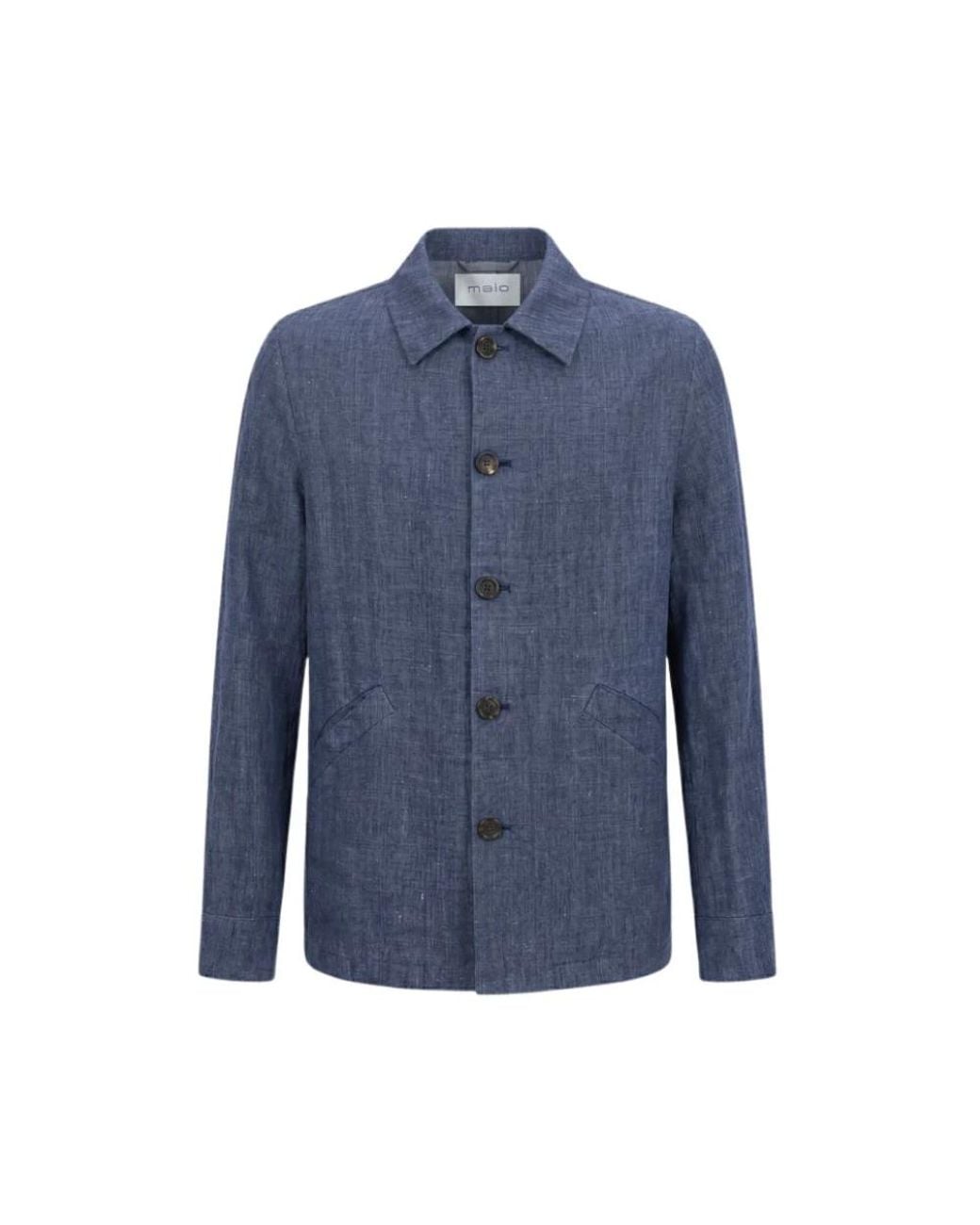 Malo Jas Met Knoopsluiting in het Blue voor heren