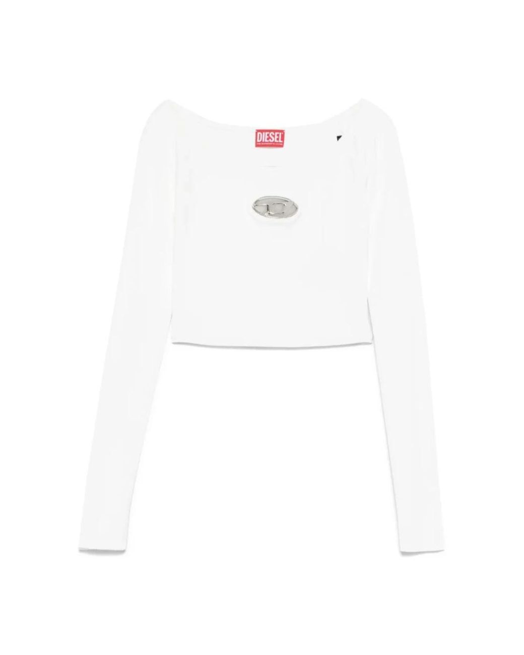 DIESEL White Long Sleeve T-Shirts