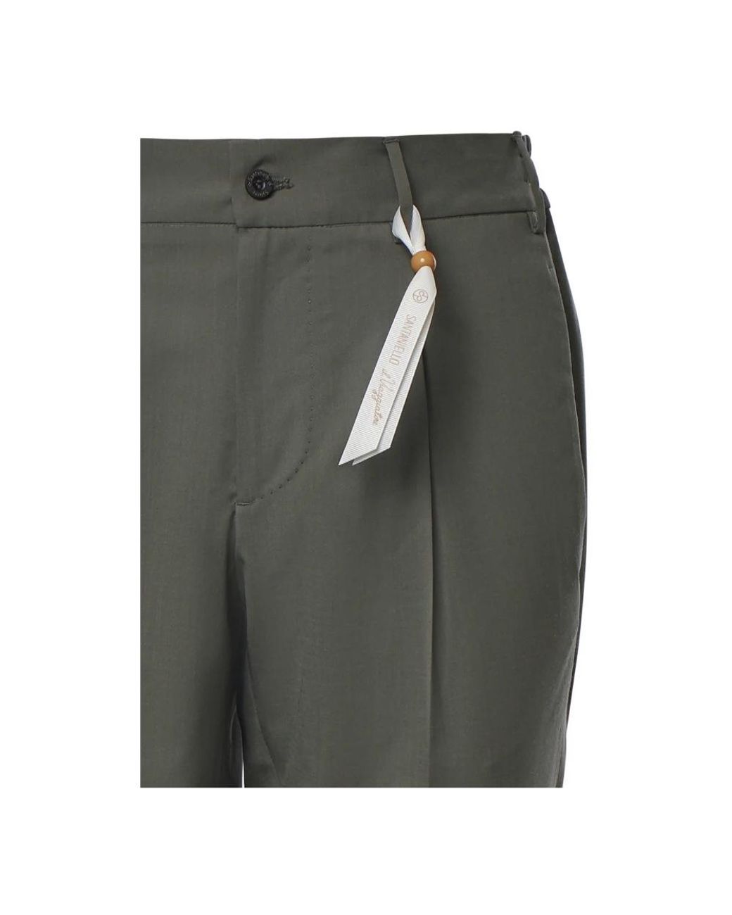 Santaniello Green Slim-Fit Trousers for men