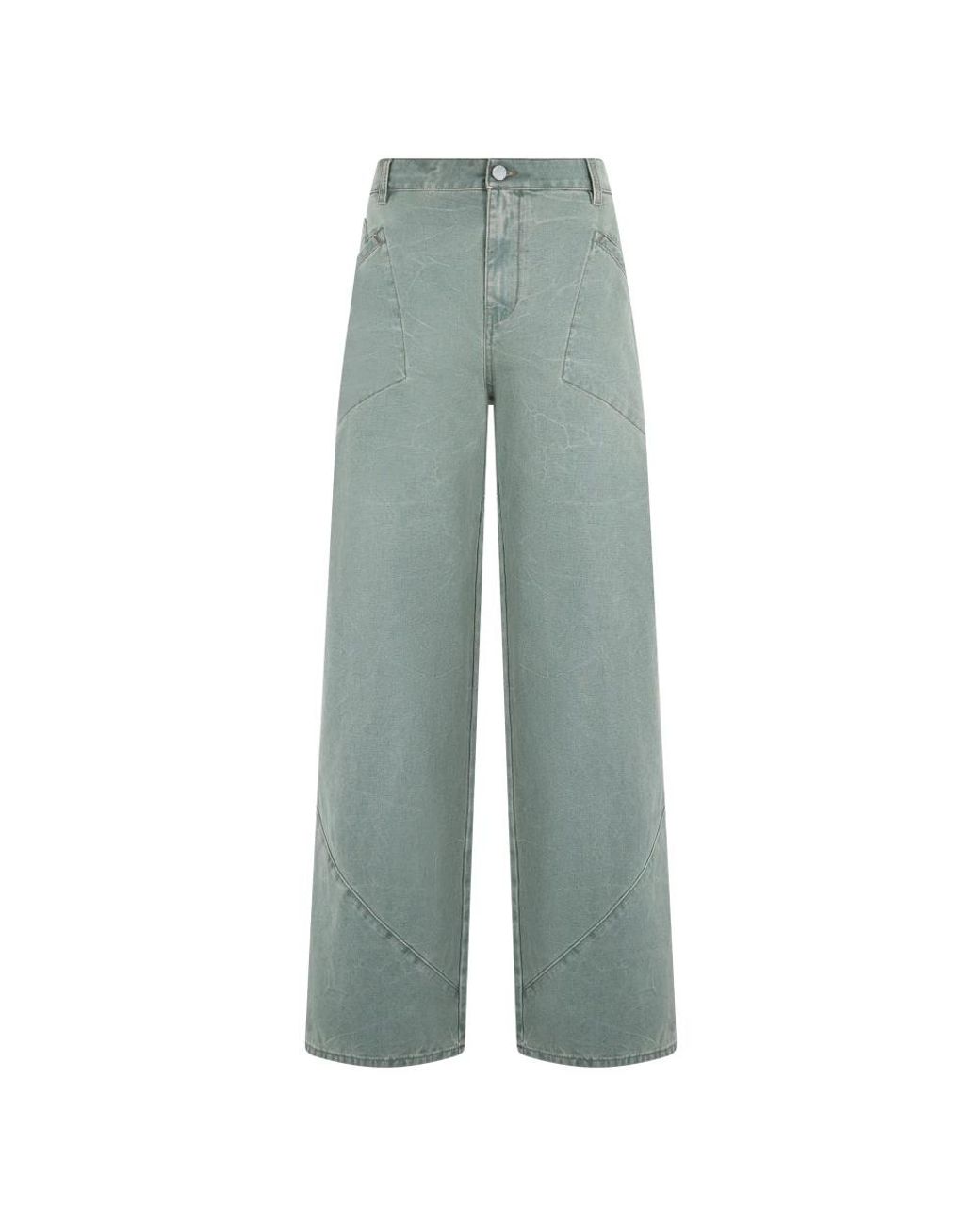 Alberta Ferretti Green Wide Jeans