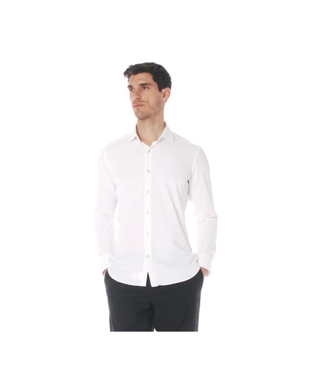 Caliban Camicia in het White voor heren