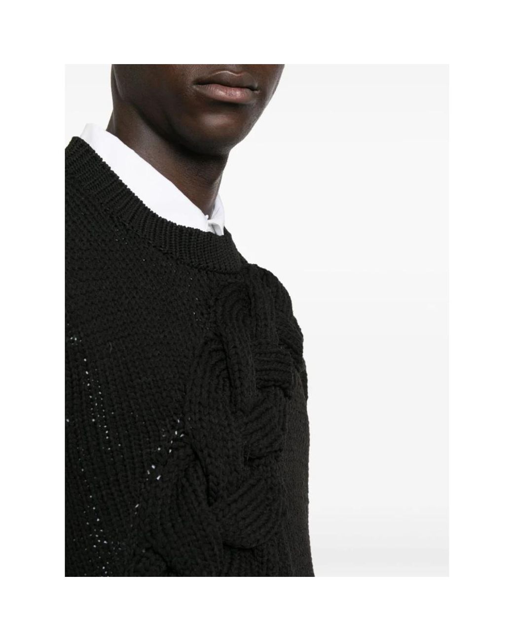 Issey Miyake Black Round-Neck Knitwear for men