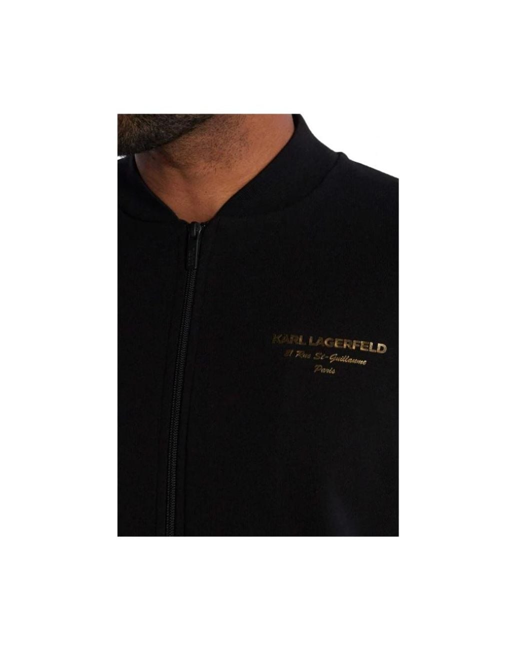 Karl Lagerfeld Black Zip-Throughs for men