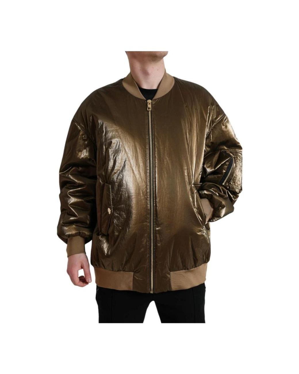 Dolce & Gabbana Brown Bomber Jackets for men