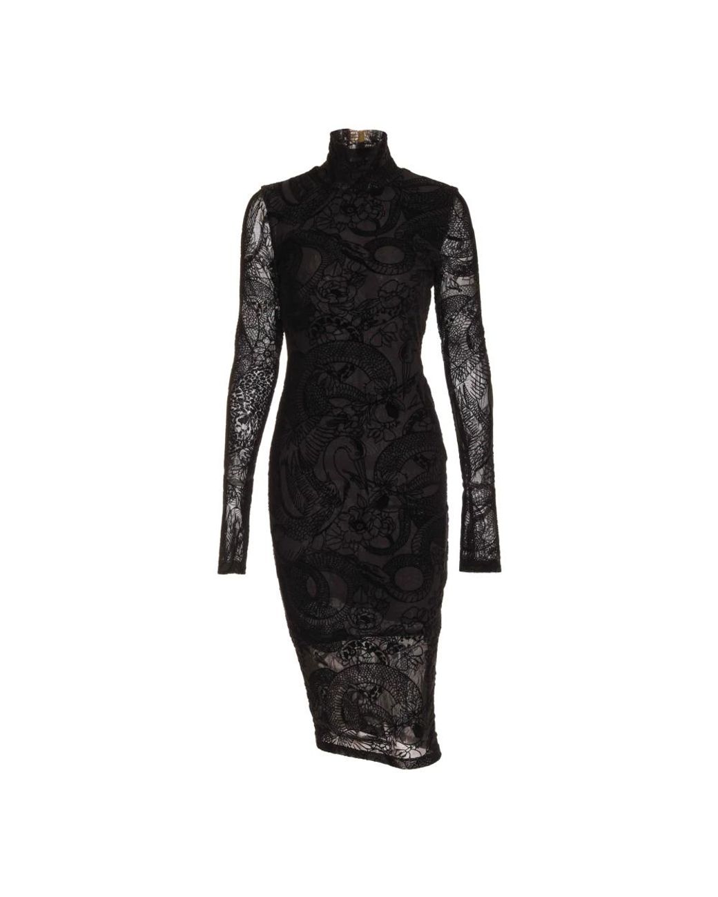 Midi Dresses Roberto Cavalli de color Black