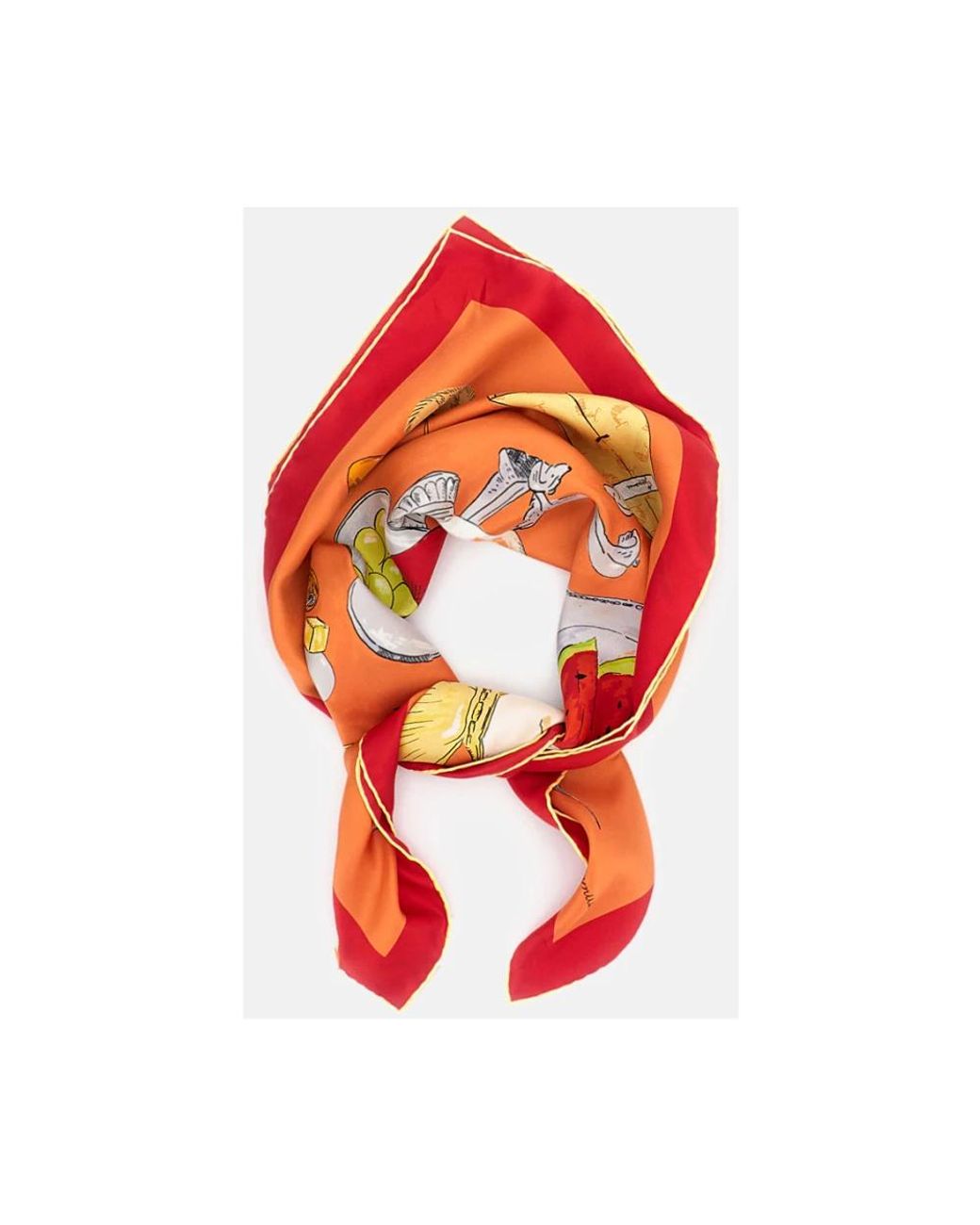 Jacquemus Orange Silk Scarves