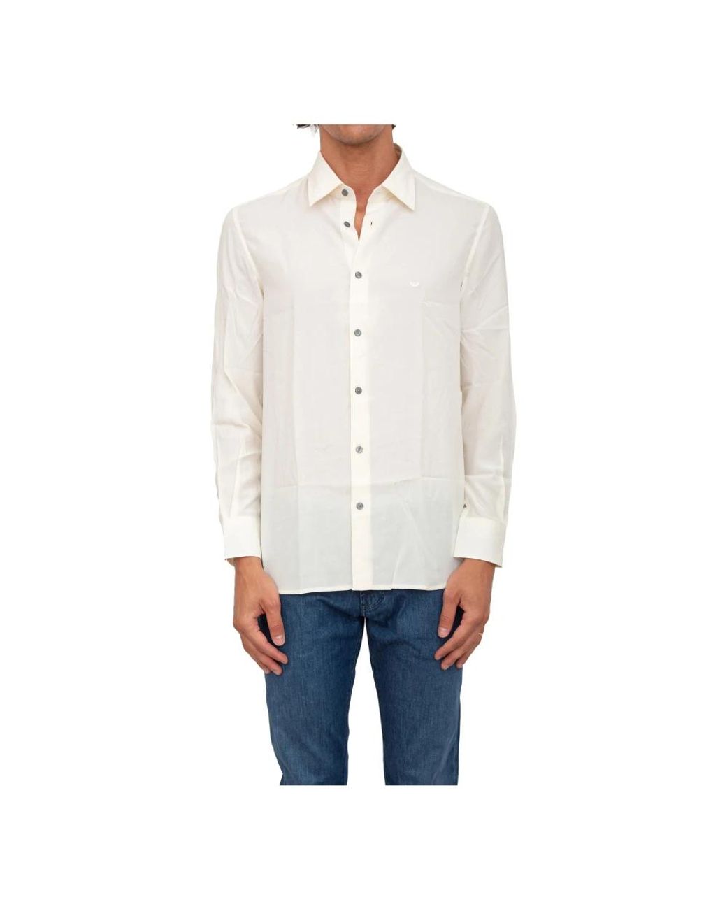 Emporio Armani White Casual Shirts for men