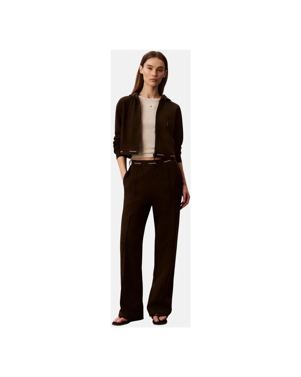 Calvin Klein Brown Wide Trousers