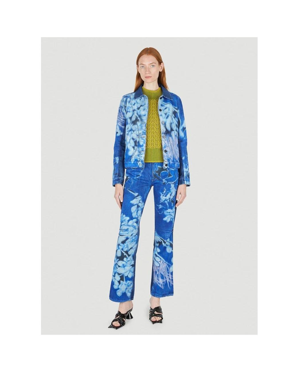 PAULA CANOVAS DEL VAS Blue Boot-Cut Jeans