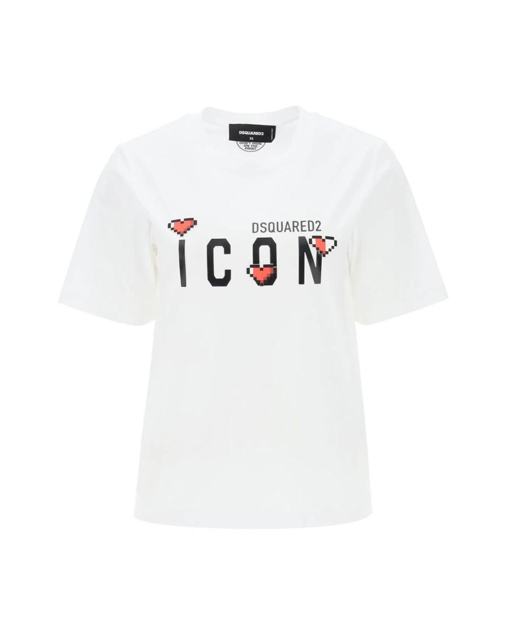 DSquared² Tops ,Wit ,Katoen T-Shirt Sweatshirt in het White