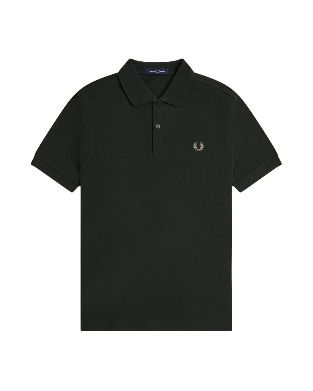 Fred Perry Tops ,Groen ,Katoen Effen Polo Slim Fit in het Black voor heren
