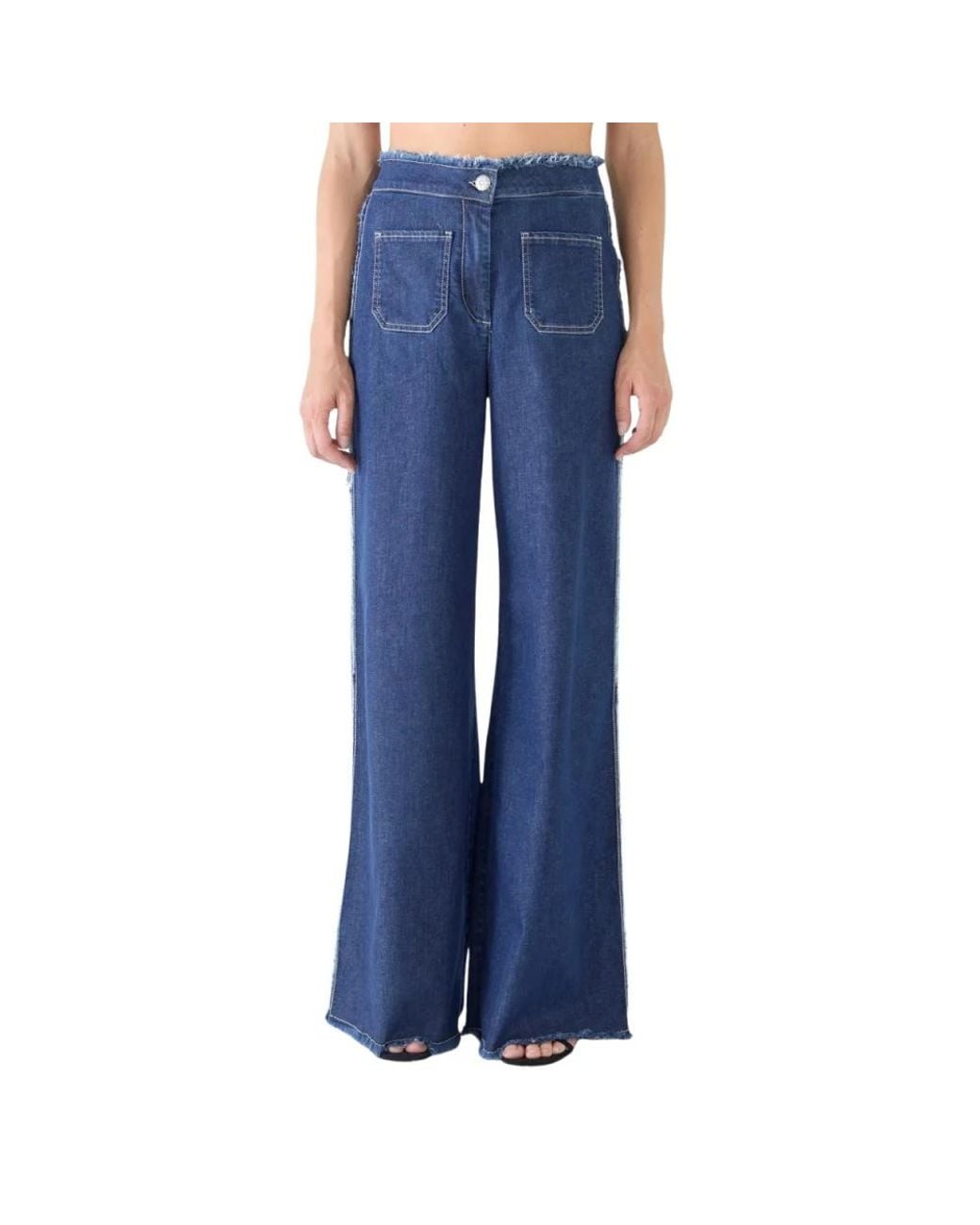 Shaft Blue Wide Jeans