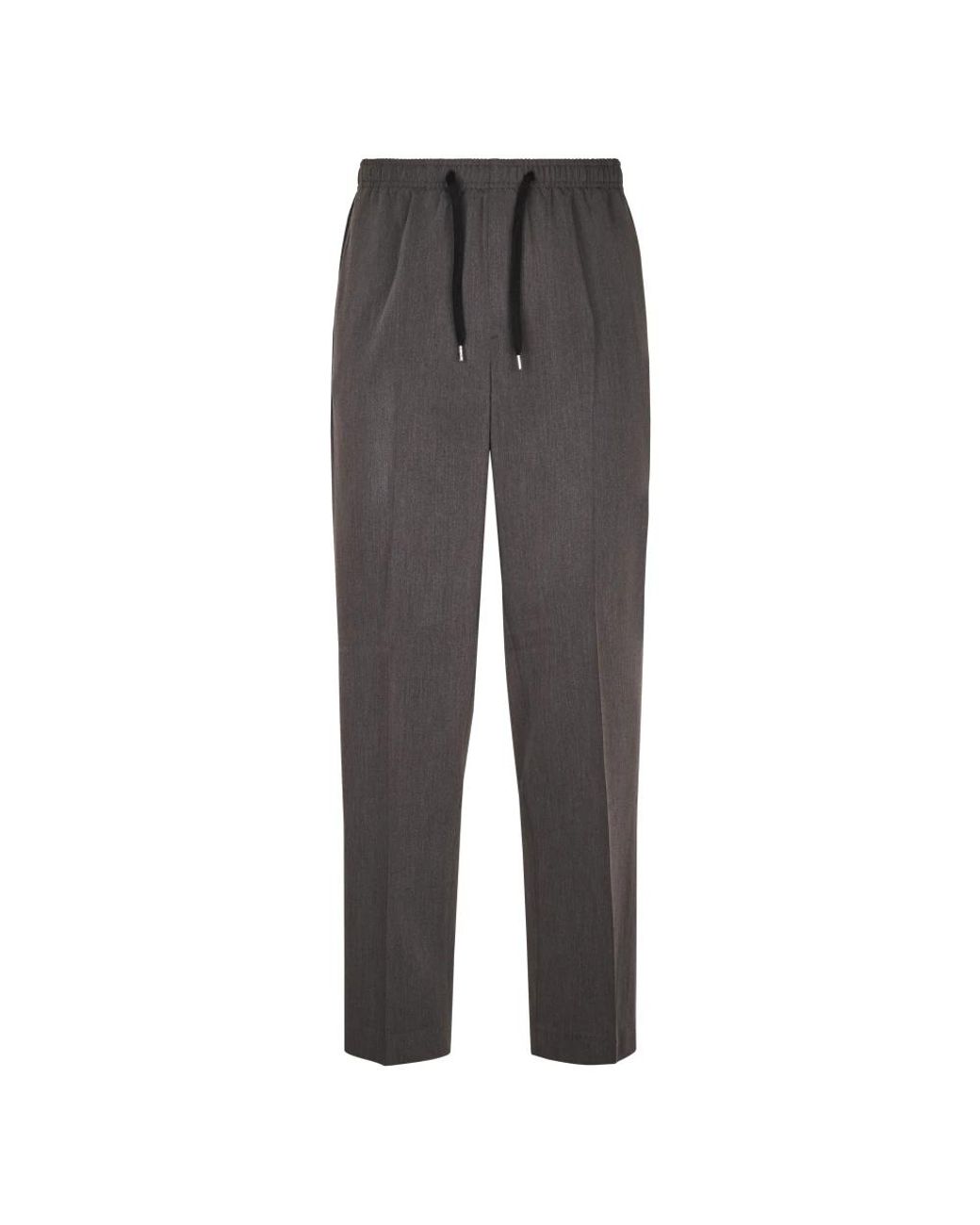 Cellar Door Gray Straight Trousers for men