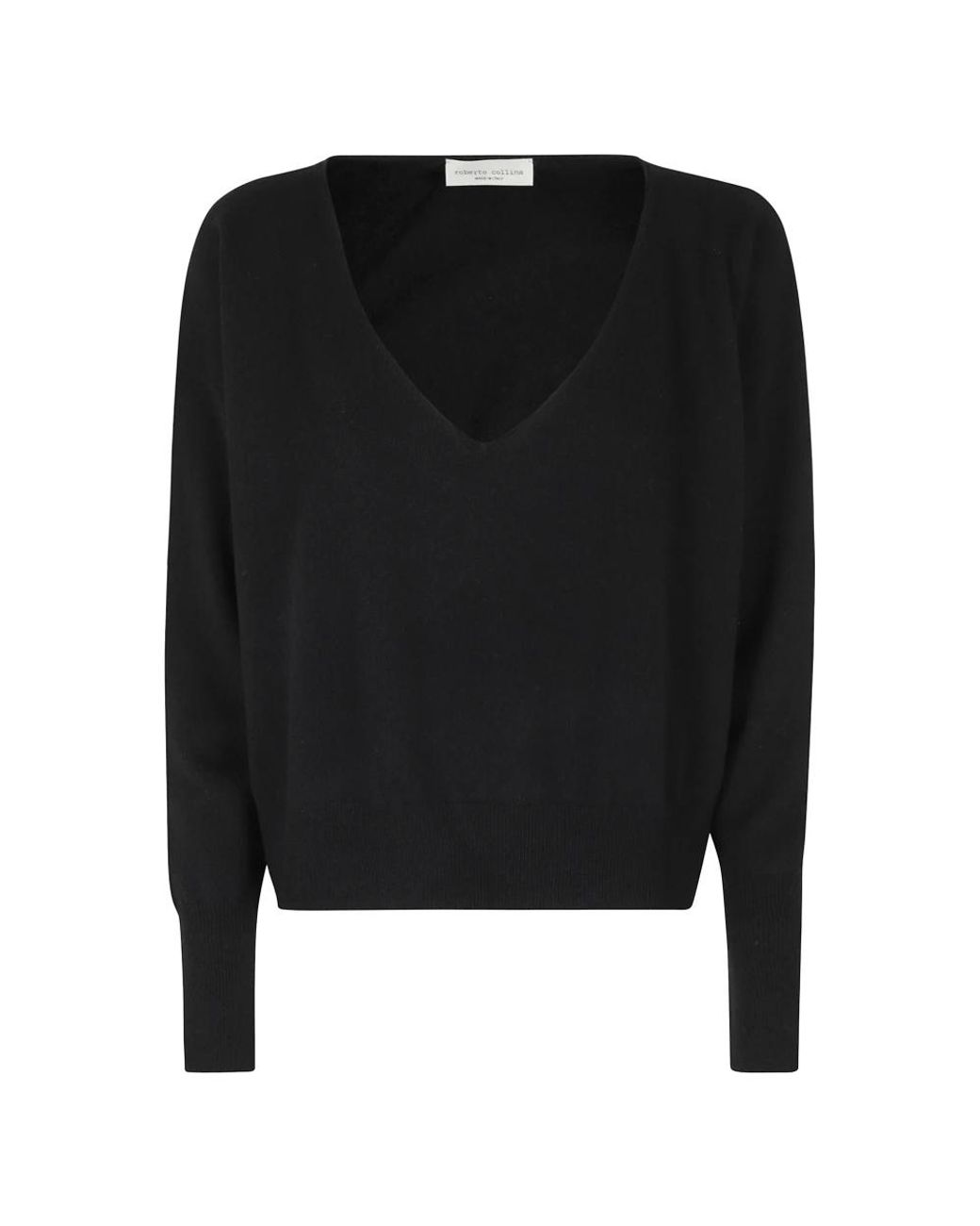 Roberto Collina Black V-Neck Knitwear