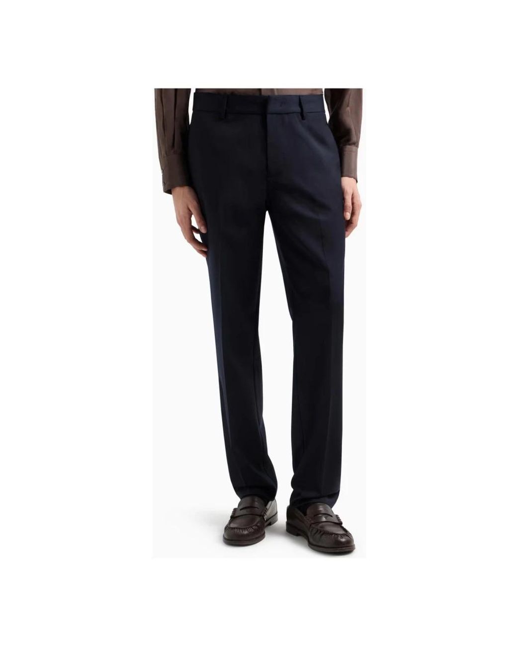 Emporio Armani Blue Slim-Fit Trousers for men