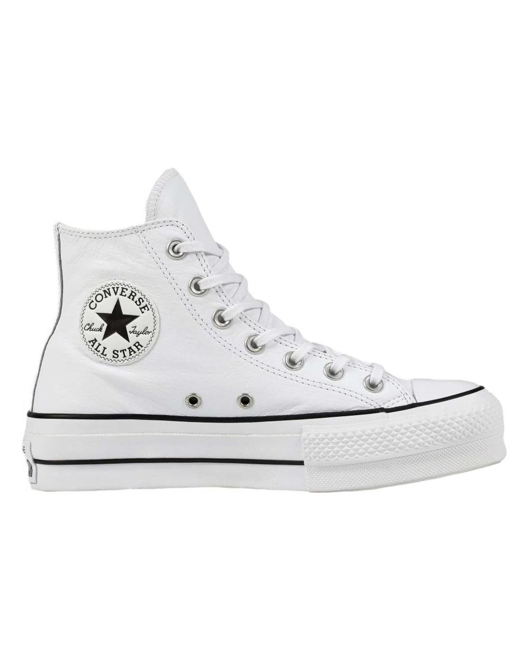 Converse Schoenen ,Wit ,Chuck Taylor All Star Lift Leren Sneakers in het White