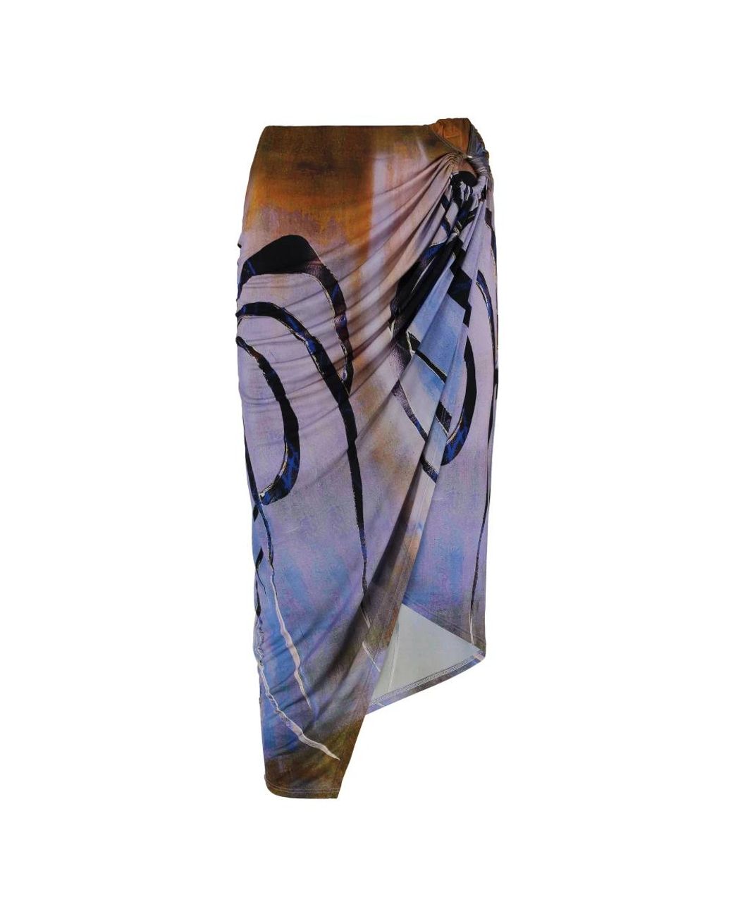 Louisa Ballou Blue Midi Skirts