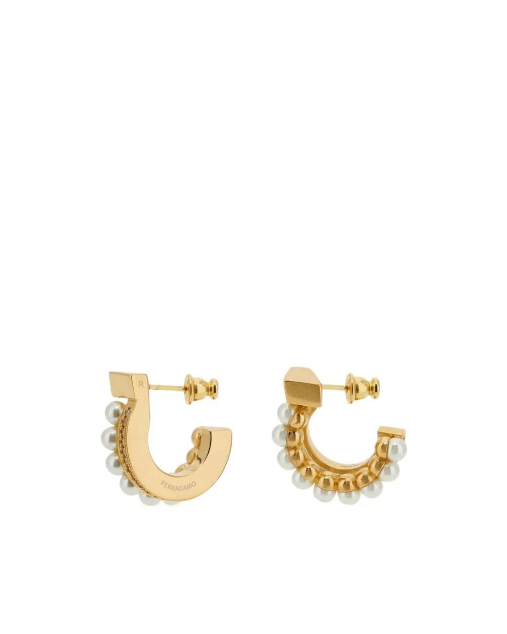 Earrings Ferragamo de color Metallic