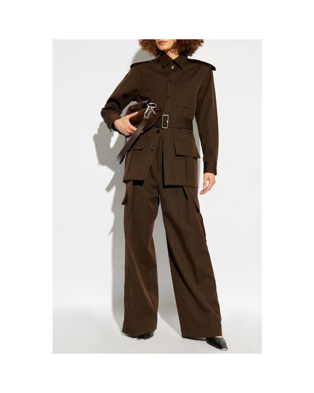 Burberry Brown Wide Trousers